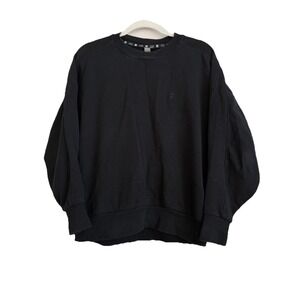 SWEATY BETTY Womens Slouchy Pullover Crewneck Essentials Sweatshirt Black Size S